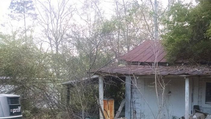 This abandoned and trashed 2 room house, probably built in the mid 1940's, was the home of Mr. Oscar 